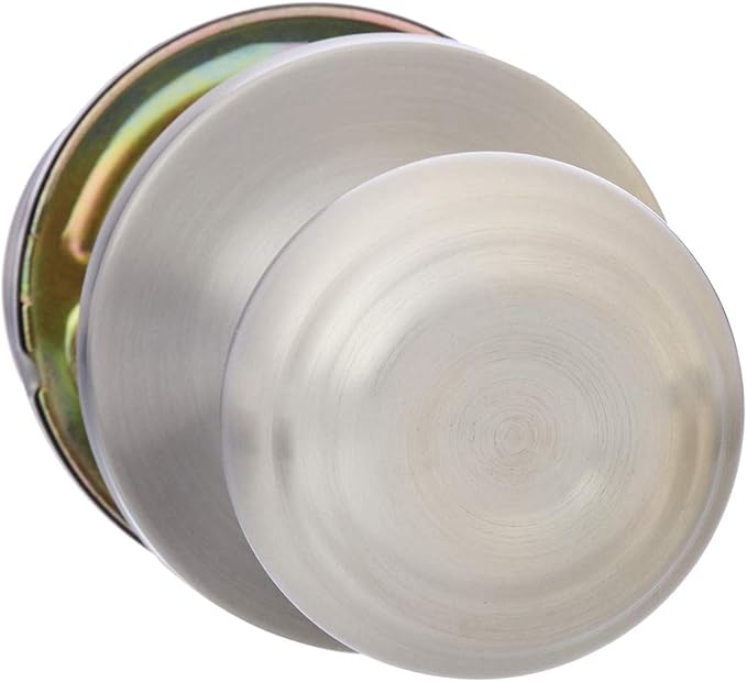 AmazonBasics Closet Door Knob, Classic, Satin Nickel