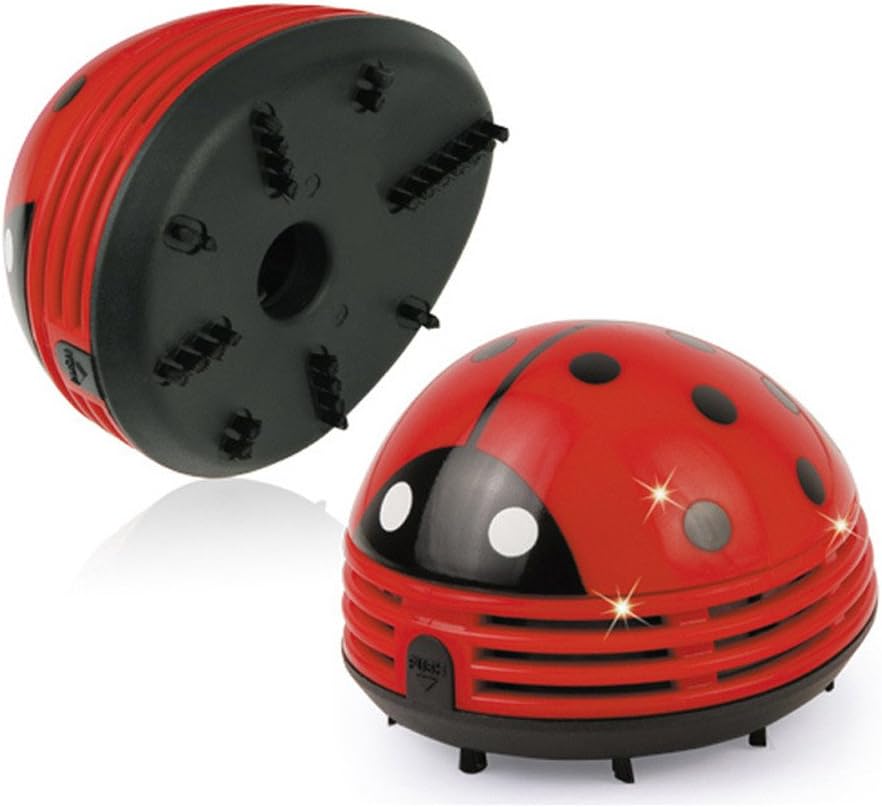 Gallity Cute Cartoon Beetles Desk Vacuum Cleaner, Mini Portable Handheld Cordless Tabletop Crumb Sweeper,Mini Table Dust Vaccum Cleaner, Desktop Vacuum Cleaner for Home,Office