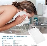 URAQT 5 Pack Microfiber Face Cloths Makeup Remover Washable Soft White view 4