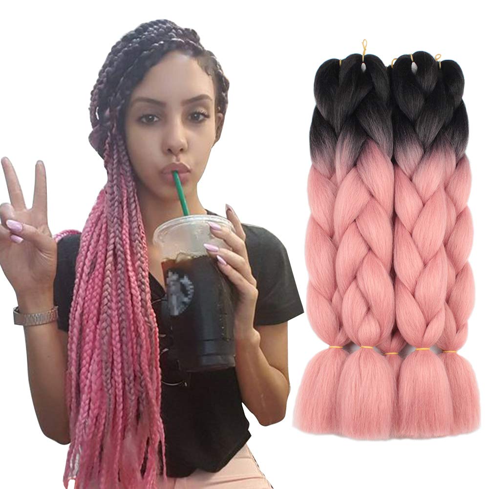 Amazon Com 5 Pieces 2 Tone Ombre Braiding Hair Crochet Braids