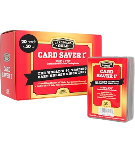 Amazon.com: Cardboard Gold Card Saver 1-200 Count - Semi Rigid