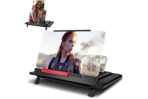 Newseego 12 Inch Foldable Rotatable Vertical Phone Screen Magnifier, HD Screen Amplifier with Stand Holder Portable Anti-Blue