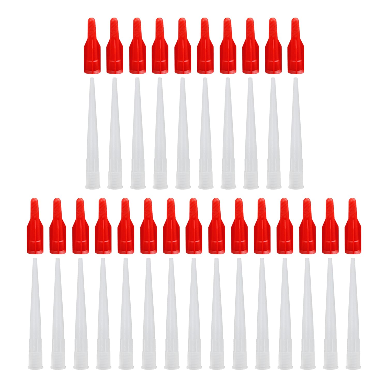 25 Pack Cartridge Nozzles 25 Pack Red Nozzle Caps Caulking Tool Cartridge Nozzles Silicone Nozzles Replacement Nozzles Sealing Cap Nozzle Caps Household Sealant