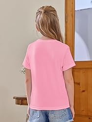 Girls Short Sleeve T Shirts Kids Summer Tops
