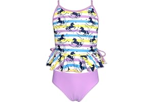 Baby Girl's Ruffle Bathing Suit Kids Floral Printing Two Piece Swimsuits