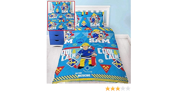 fireman sam cot duvet set