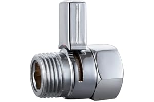 Weirun Water Flow Control Valve,Shut Off Valve for Handheld Shower Bidet Spray Head,Shower Head Flow Control Valve,Water Pressure Regulator, Shower Flow Restrictor Replacement Chrome