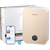 Waterless Oil Diffuser - Pure Essential Oil Diffuser with App Control - 150ml/1700 Sq.Ft. Coverage for Effective Aromatherapy in Home/Office/Hotel (White Gold)