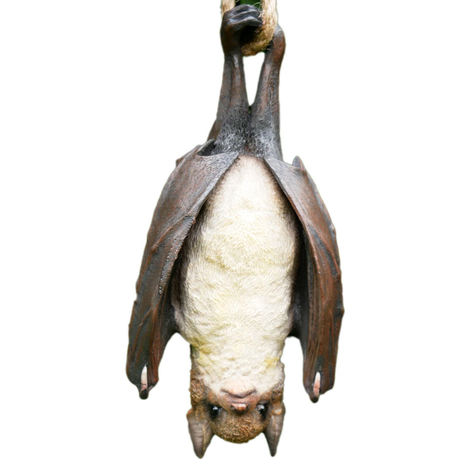 Darthome Resin Hanging Bat On Rope Home Novelty Garden Tree Ornament Statue Sculpture New
