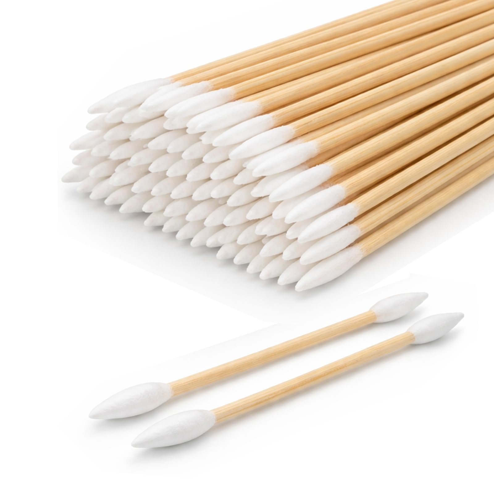 200 Pieces Cotton Swabs, Double Precision Tips with Paper Stick 100 Pieces 1 Pack (Pointed Shape)