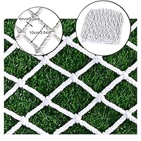 Construction Safety Netting, Railing Fence Mesh Protection Net Balcony Anti-Fall Net Nylon Rope Net Kindergarten Basketball Golf Yard Playgroud Garden Outdoor Indoor White (Size : 4x7m)