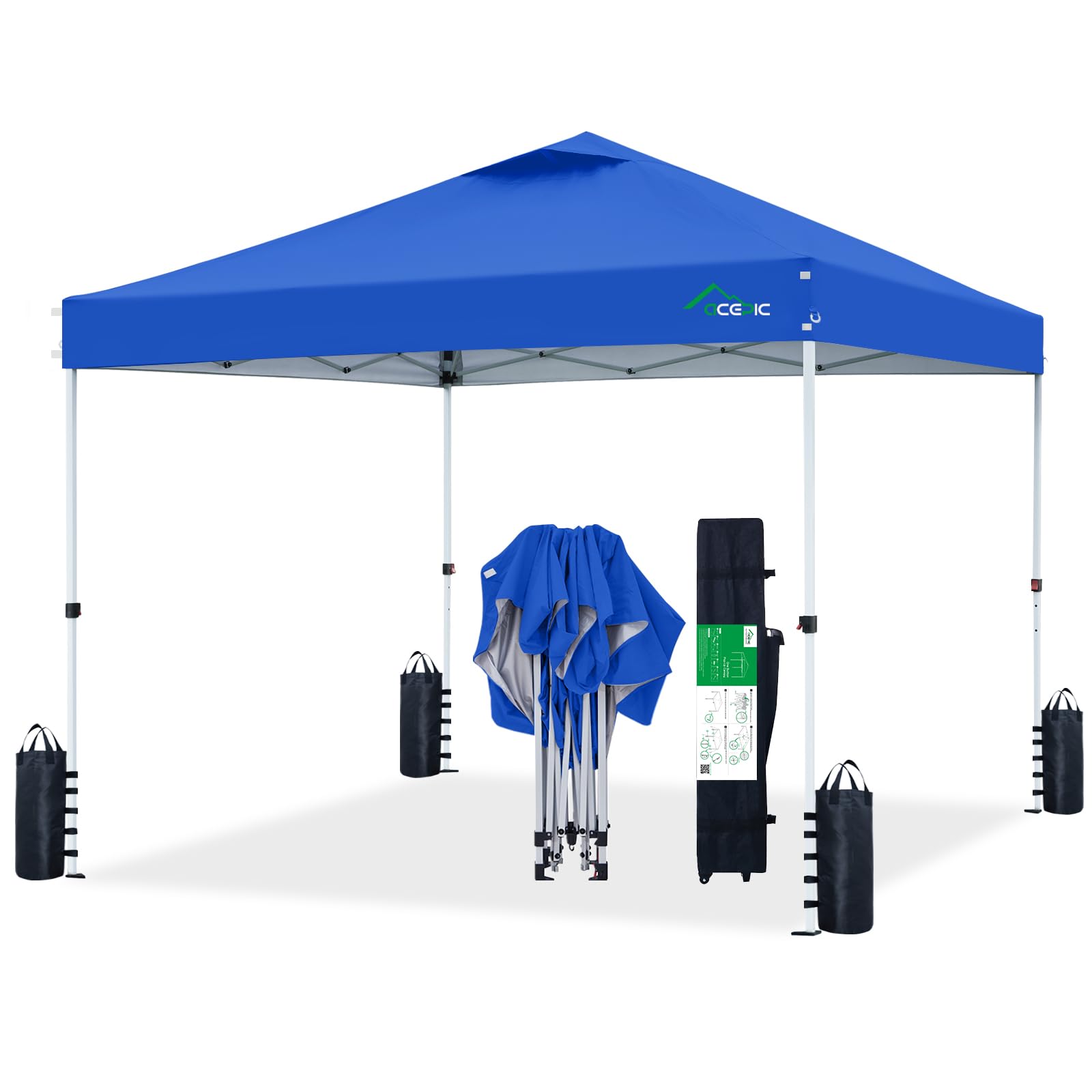 10x10 Pop Up Canopy Tent,300D Silver-Coating