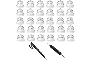 ANICO MiniFit Power Domes for Oticon Hearing Aids -12mm Replacement Domes for Oticon Mini RITE Hearing Aids with Cleaning Brush Tools Kit and Carry Case (12mm)