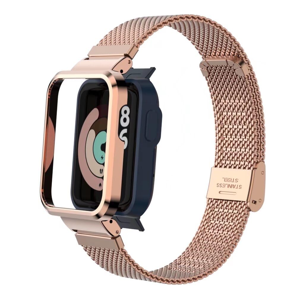 T-BLUER Stainless Steel Replacement Strap Compatible with Xiaomi Mi Watch Lite/Redmi Watch Fitness Tracker