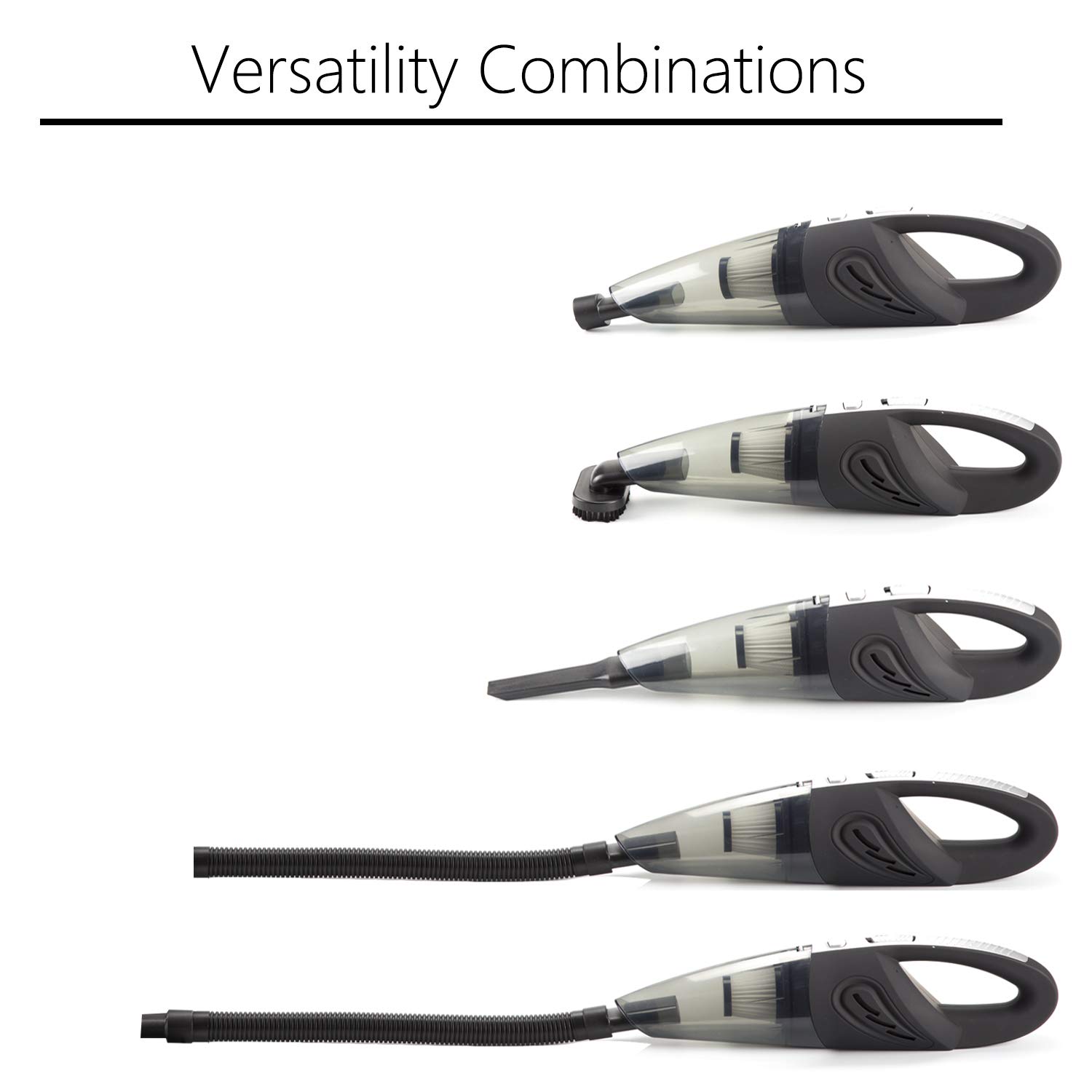 LICORNE Car Vaccum cleaner, Handheld Cordless Cleaner Rechargeable Wet Dry Vaccum with 120W 3.2K Pa Strong Cyclonic Suction 2200Mah Battery for Pet Car Home Office