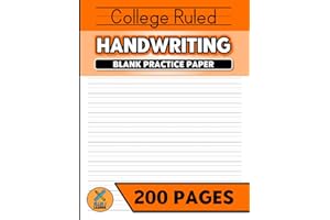 College Ruled Handwriting Blank Practice Paper: Improve Your Penmanship Skills With Practice | 200 Pages | For Adults and Tee