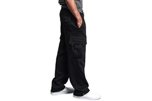 G-Style USA Men's Solid Fleece Heavyweight Cargo Pants