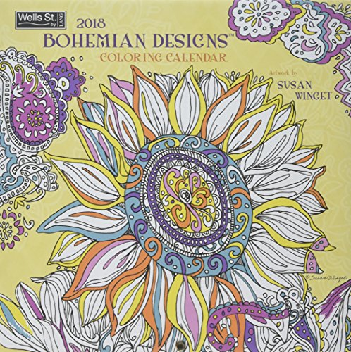 Bohemian Designs 2018 Coloring Calendar by