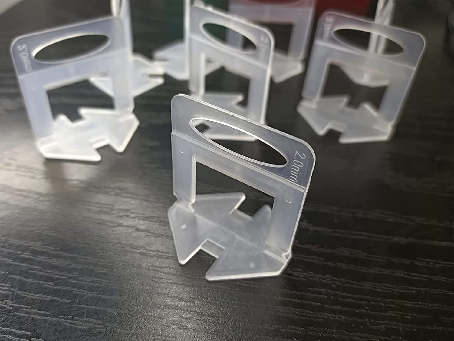 Tile Leveling System 2mm 200Pcs for Professional Ceramic and Stone Installation,The Tiles Leveler Clips, Tiling Tools Spacers Plastic Clips for Wall Floor 2mm,Tile Spacers Only, 200Pcs