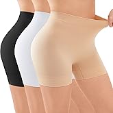 YADIFEN 3 Pack Slip Shorts for Women Under Dress, Anti Chafing Underwear Seamless Shaping Boyshort Panties Comfy Shorts