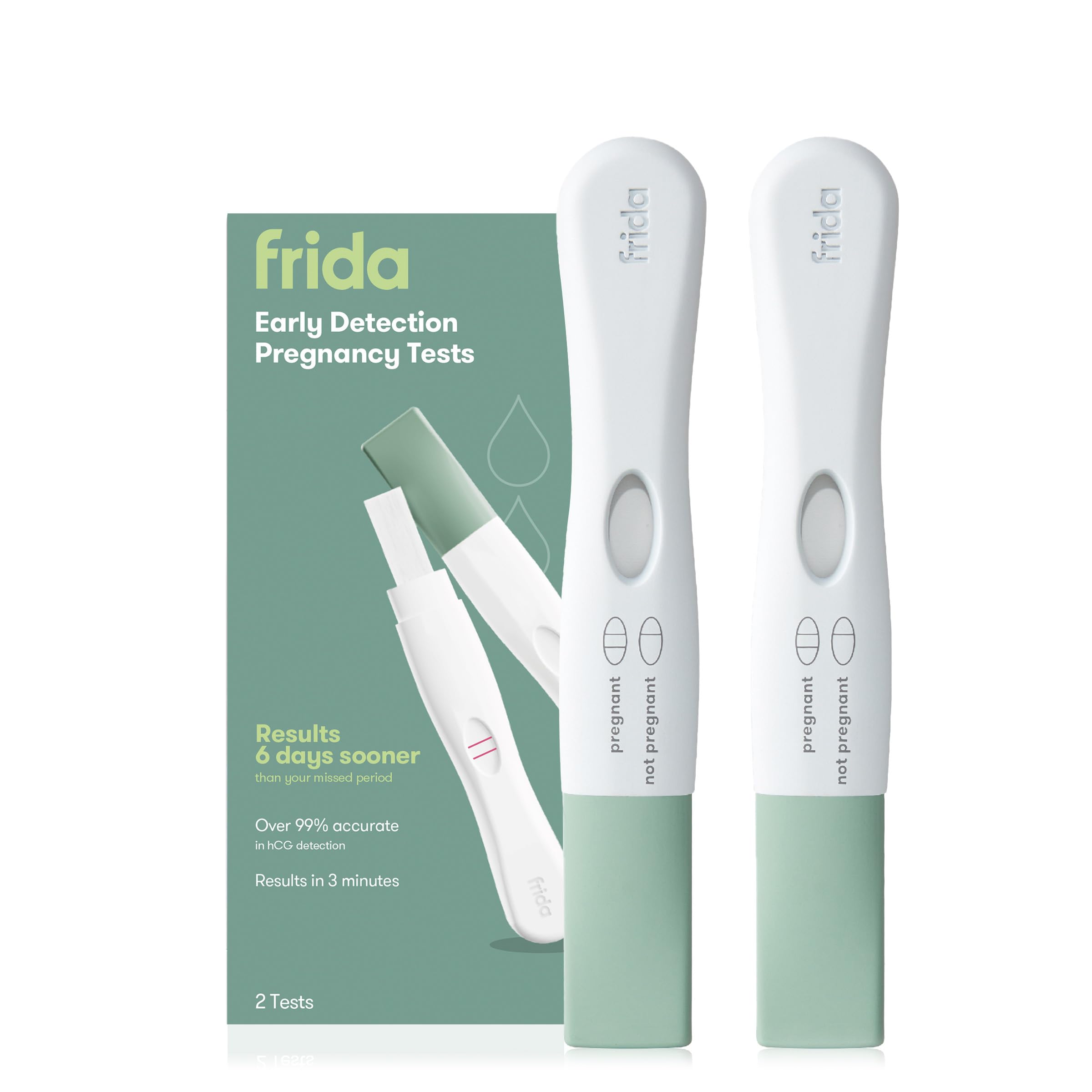 Photo 1 of Frida Fertility Early Detection Pregnancy Tests | Easy at Home Pregnancy Tests, Over 99.9% Accurate HCG Test Strips, Early Results, Quick + Easy to Use | 2 Count