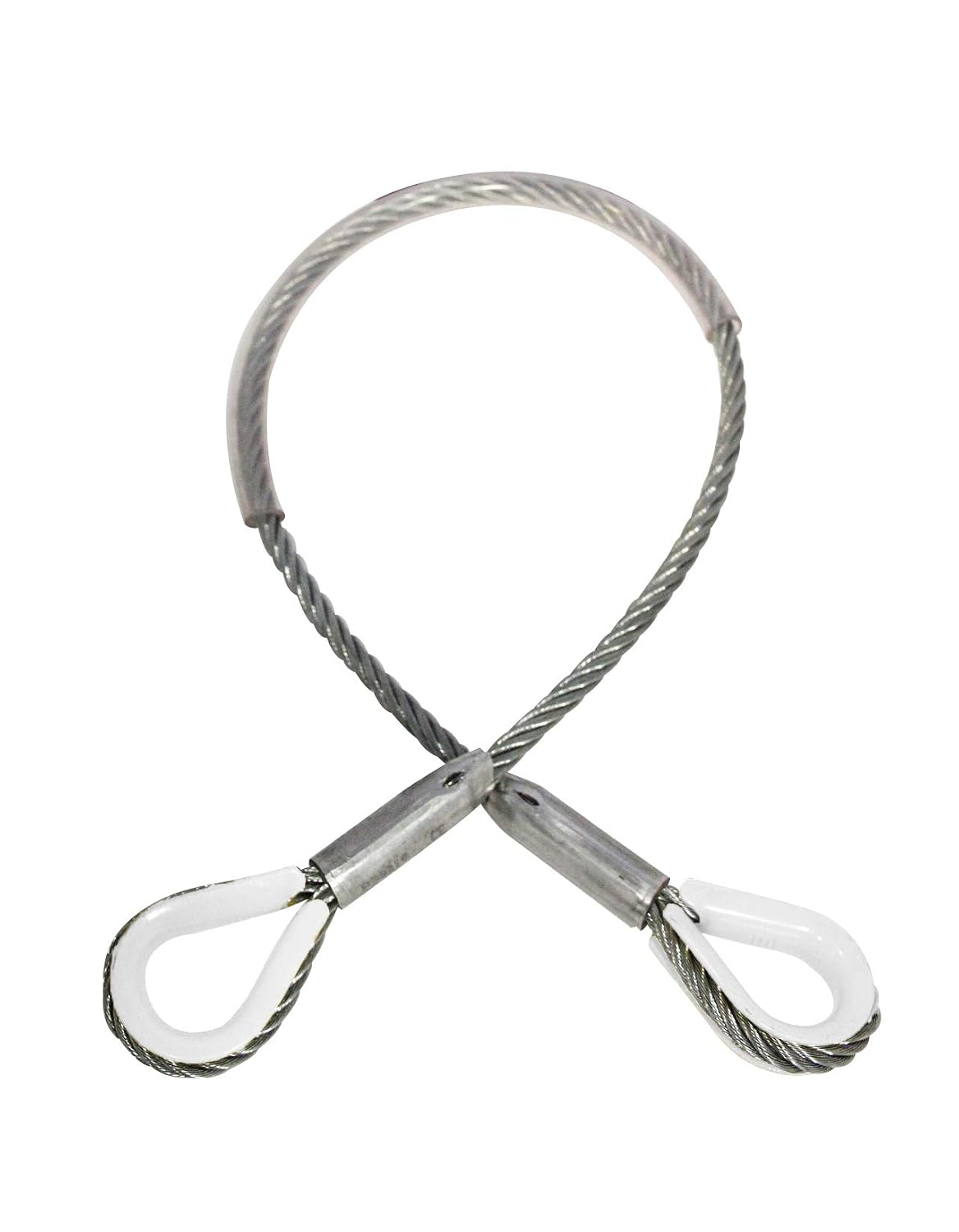 Wire Rope Sling Pvc !2-Pack! ELLER Steel; Wire Rope Sling with pvc tube; 1t; wl 3m; white ...