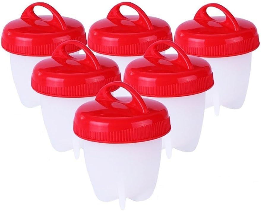 [Upgrade 2018] Egglette As Seen On Tv Prime & Silicone Egg Cooker & Hard Boiled Egg Cookers without The Shell 6 Pack