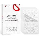 Curvlife CareHold Pro Nail Adhesive Tabs for Press On Nails &ndash; 10 Sheets, 15 Sizes Extra Wide 0.3mm Ultra Thin Double Sided Sticky Tabs, Clear Nail Stick Ons for Daily Wear and Gentle Removal