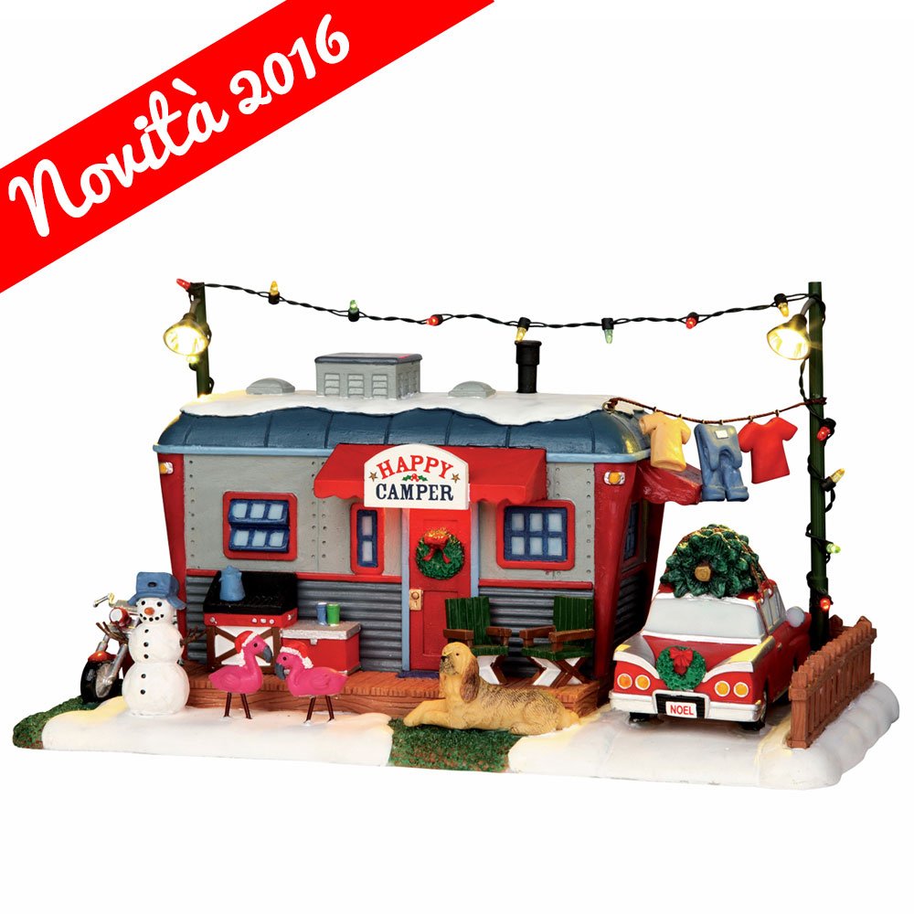 Lemax 1 64060 Happy Camper Village Building, Multicolored, Red