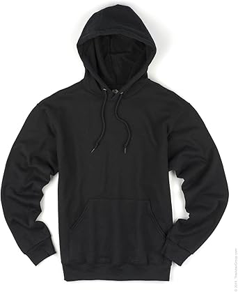 plain black pullover hoodie men's