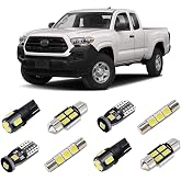BRISHINE White LED Interior Light Kit for Toyota Tacoma 2016 2017 2018 2019 2020 2021 2022 Super Bright 6000K Interior LED Bulbs Package + License Plate Lights and Install Tool