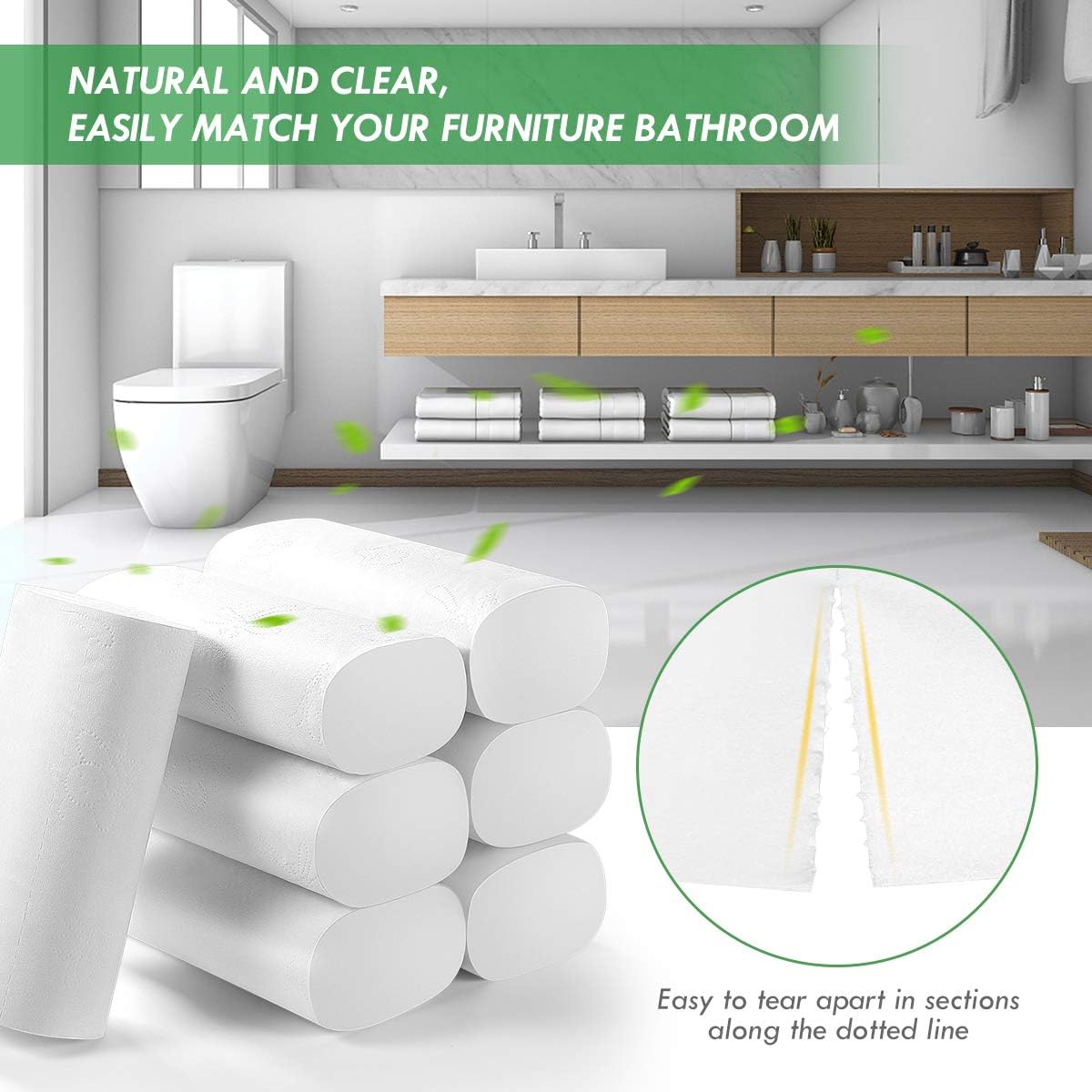 Soft Toilet Paper, 36 Rolls Tissue Paper Thick Toilet Paper 4layer Paper Towels aooty