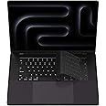 Soonjet Premium Ultra Thin Keyboard Cover Protector, Compatible with 2021 2022 2023 2024 M1/M2/M3/M4 Pro/Max MacBook Pro 14/16, M2/M3/M4 MacBook Air 13/15, EU/UK Layout