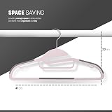 KEPLIN 50-Pack Non-Slip Hangers Slimline with 360° Swivel Blush 41x22cm view 3