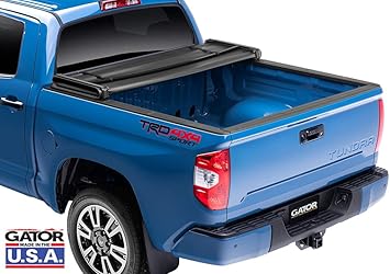 Amazon Com Gator Etx Soft Tri Fold Truck Bed Tonneau Cover 59408 Fits 2014 2020 Toyota Tundra 8 W Out Rail System Bed Made In The Usa Automotive