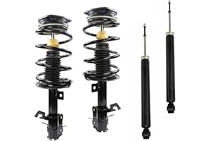 DRIVE TECH AMERICA DTA 70195 - Full Set 2 Front Complete Strut Assemblies With Springs and Mounts + 2 Rear Shocks Compatible with Nissan Sentra 1.8L 2014-2019