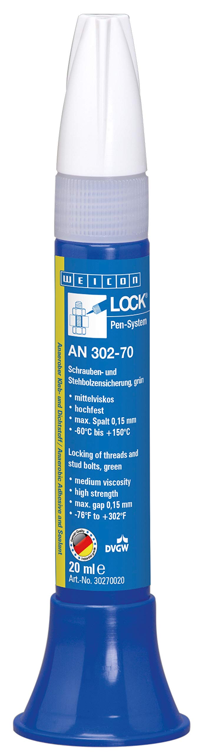 WEICONLOCK® an 302-70 | 20 ml | Locking of Threads and Stud Bolts | High-Strength Thread Adhesive