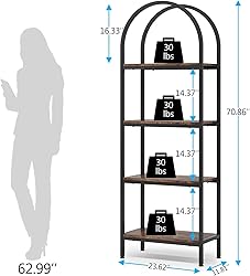 Tribesigns 4-Tier Open Bookshelf Set of