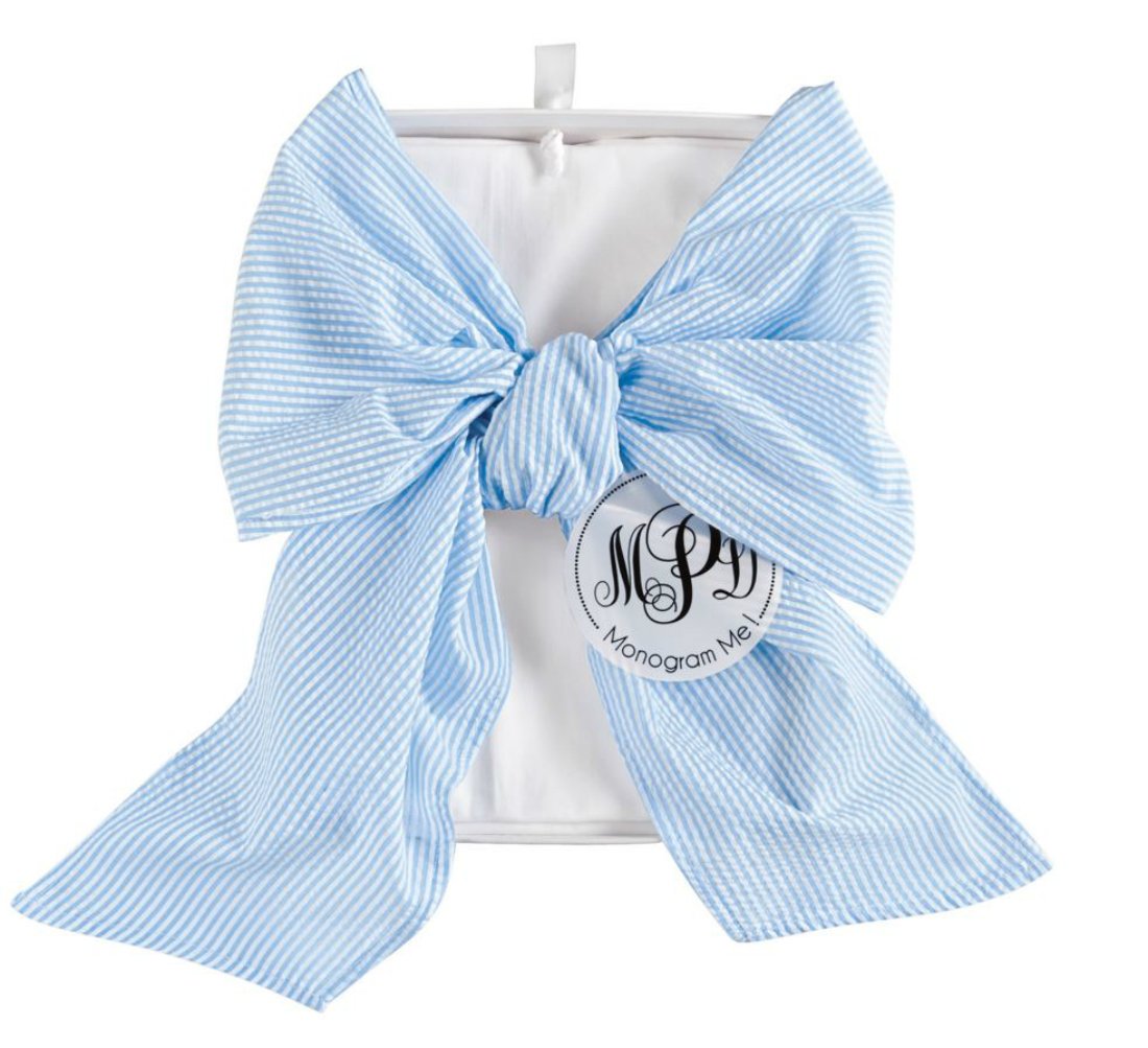 blue bow swaddle
