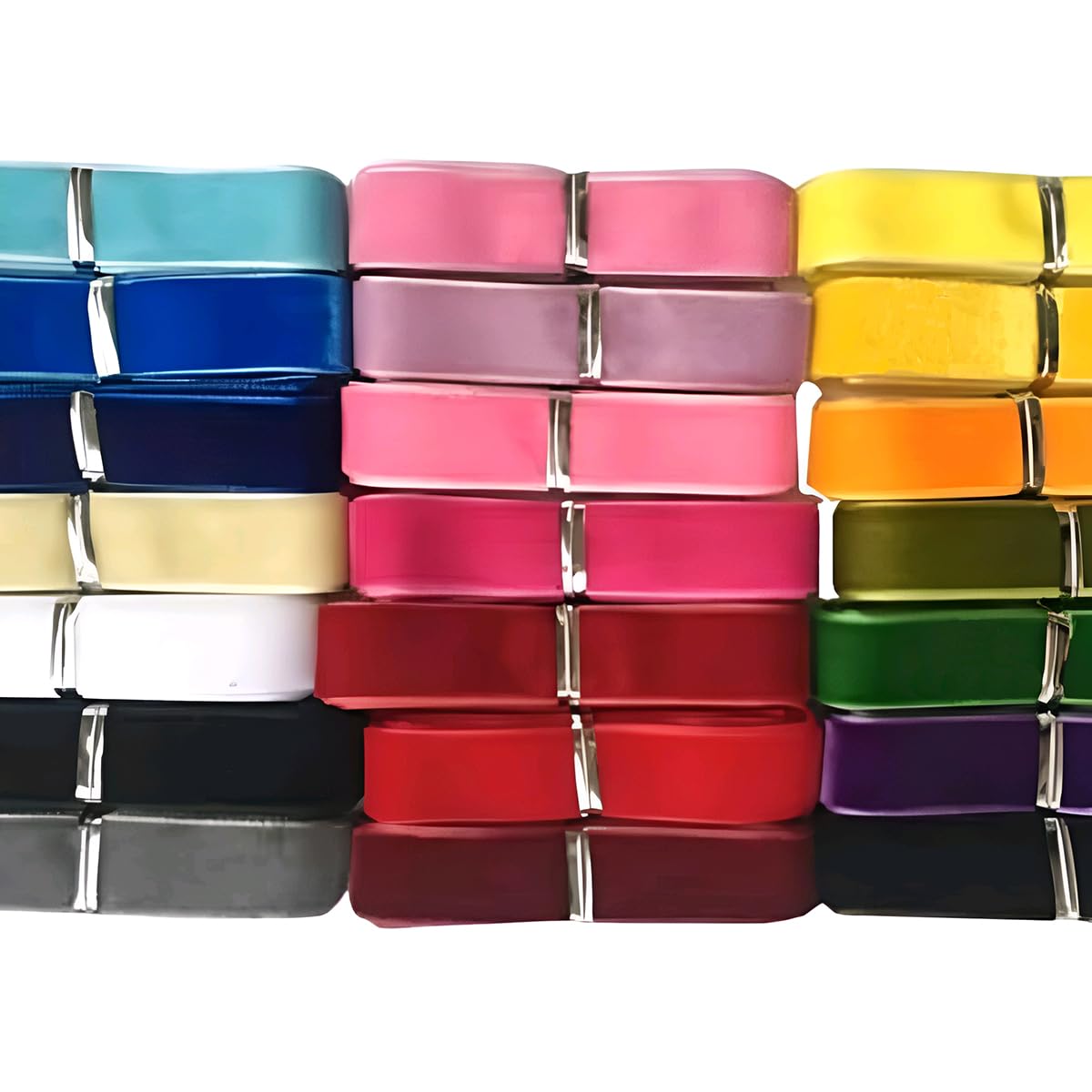Chenkou Craft 20 Yards 5/8" Velvet Ribbon Total 20 Colors Assorted Lots Bulk