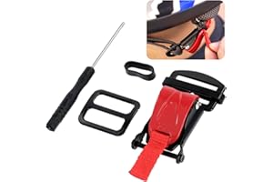 LNRUEG Helmet Quick Release Buckle Kit, Robust Steel Ratcheted Helmet Chin Strap Adapter, Quick Release Motorcycle Helmet Chin Strap Buckle with Screwdriver, Install Without Removing Strap Snap