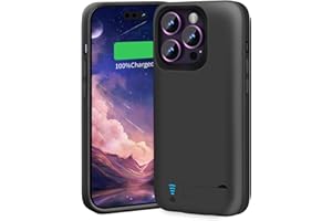 BAHOND Battery Case for iPhone 14 Pro Max, 6000mAh Rechargeable Extended Battery Charging/Charger Case, Add 100% Extra Juice (6.7 Inches) Black