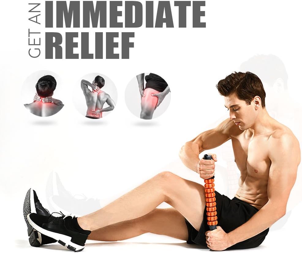 Kamileo Muscle Roller, Massage Roller for Relieving Muscle Soreness Cramping Tightness, Help Legs Back Joints Recovery (Workout Poster Included).: Health & Personal Care
