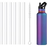 Reusable Replacement Straws Compatible With Nuby No-Spill Sippy Cup With Flex Straw 10 Oz Bentgo Kids Water Bottle 15oz Replacement 6 And 1 Cleaning Brush