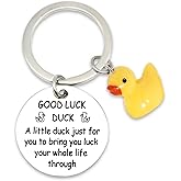 Duck Keychain Good Luck Gifts for Him Her Valentine's Day Gifts for Women Men Cute Lucky Ducks Charms for Teen Boys Girls Duck Lovers Love You Gift for Boyfriend Girlfriend Birthday Christmas Easter