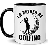 Affordali Funny Golf Gifts for Men Golfers, Golf Mugs for Men Funny “I’d Rather Be Golfing” Design, Golfing Mug Black Handle, Coffee Mugs Golfs for Office, Christmas Gift, Fathers Day Golfs Cup