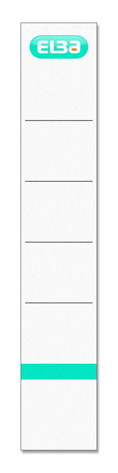 Elba 400039634 Folder Backplate, “Smart Original”, Pack of 10, Short, 240g/m², self-Adhesive for 5 cm Spine Widths, White