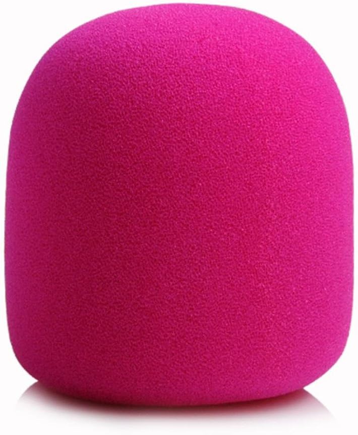 microphone Black Handheld Mic Grill Windshield Wind Shield Sponge Foam Cover Rosy