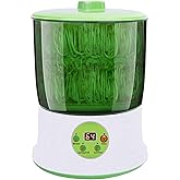 Bean Sprouts Machine, Seed Sprouter Kits, LED Display Time, Intelligent Automatic Bean Sprouts Maker, 2 Layers Function Large