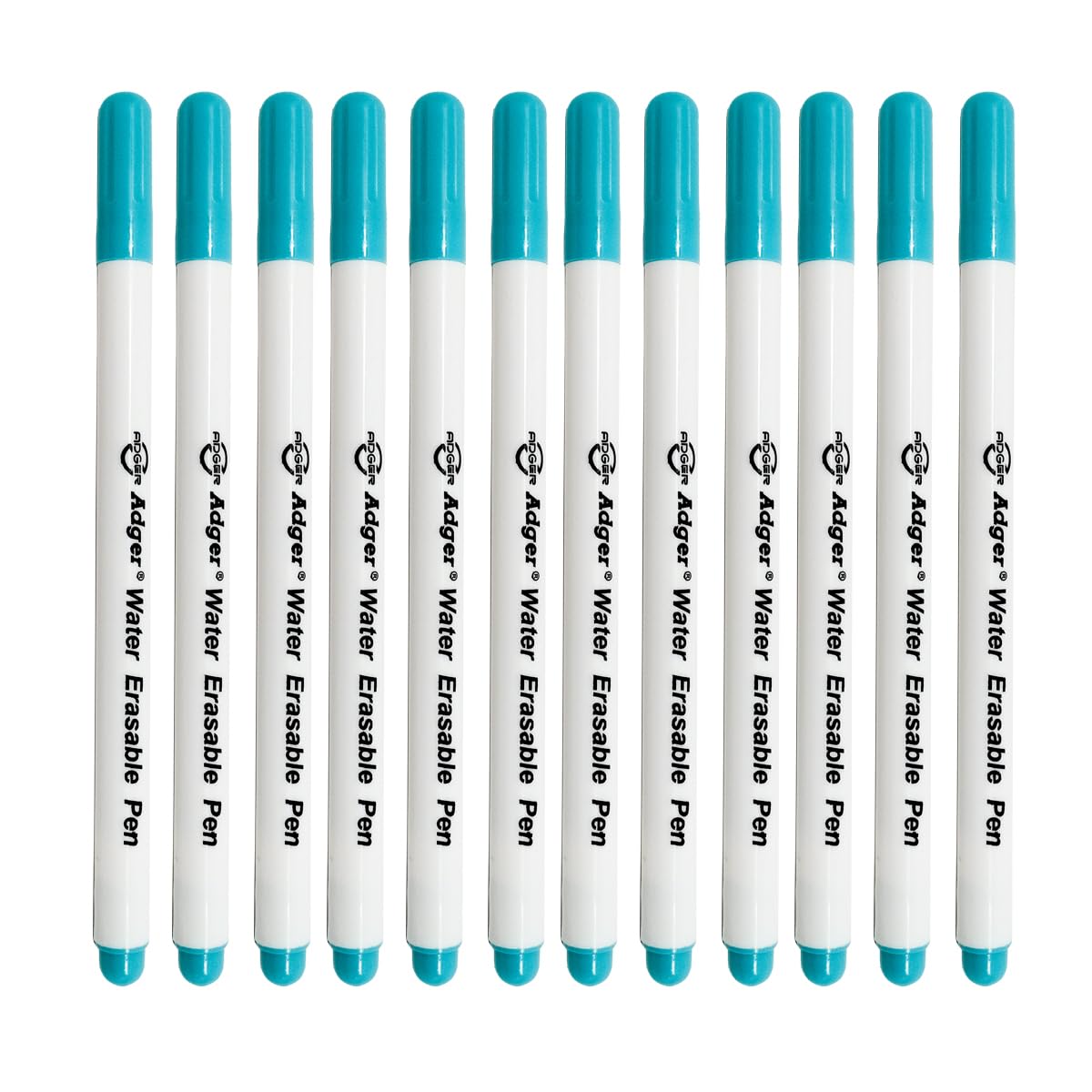 JYC CREATIVE 12 Water Erasable Fabric Markers, Disappearing Ink Fabric Marker Pen, Fabric Marker for Dressmaking, Fabric Soap,